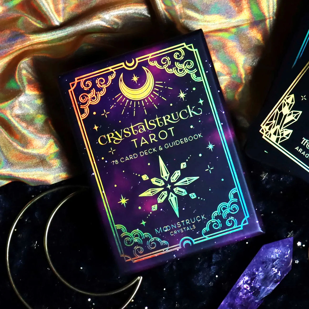 Moonstruck Crystals Mini Gold Tarot Deck