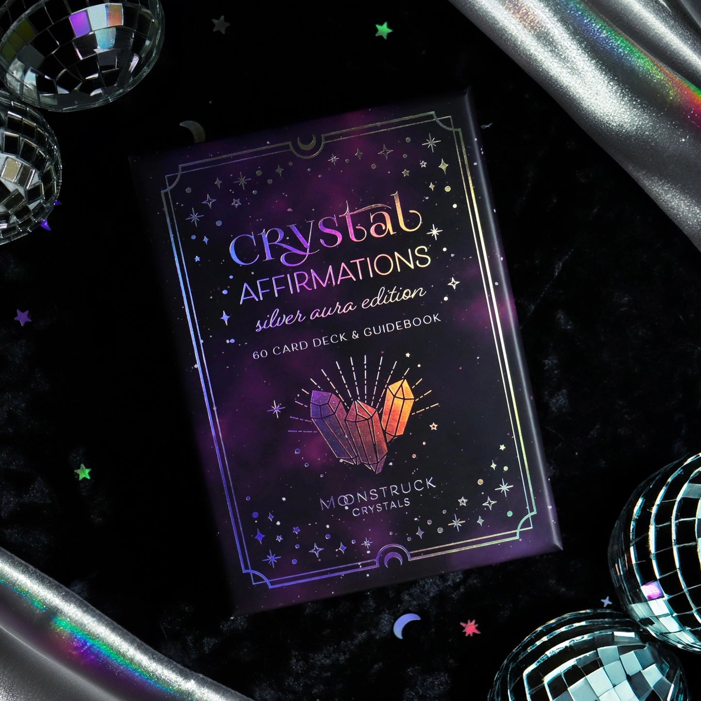 Moonstruck Crystals Silver Affirmations Deck