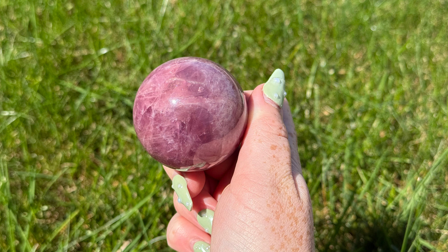 Magenta Rose Quartz Sphere - Personal Collection Destash