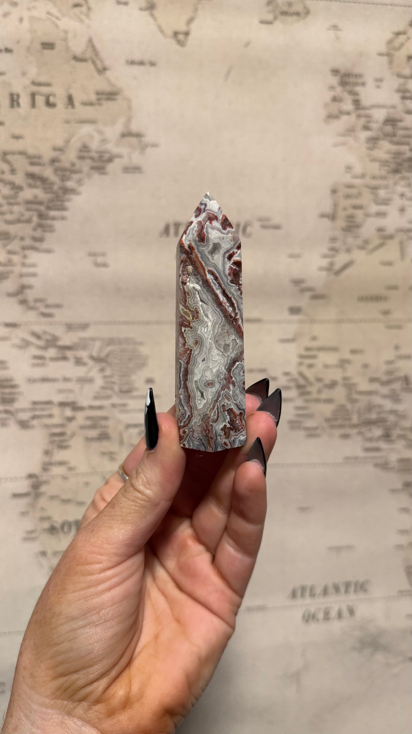 Mexican Crazy Lace Agate Tower - Personal Collection Destash