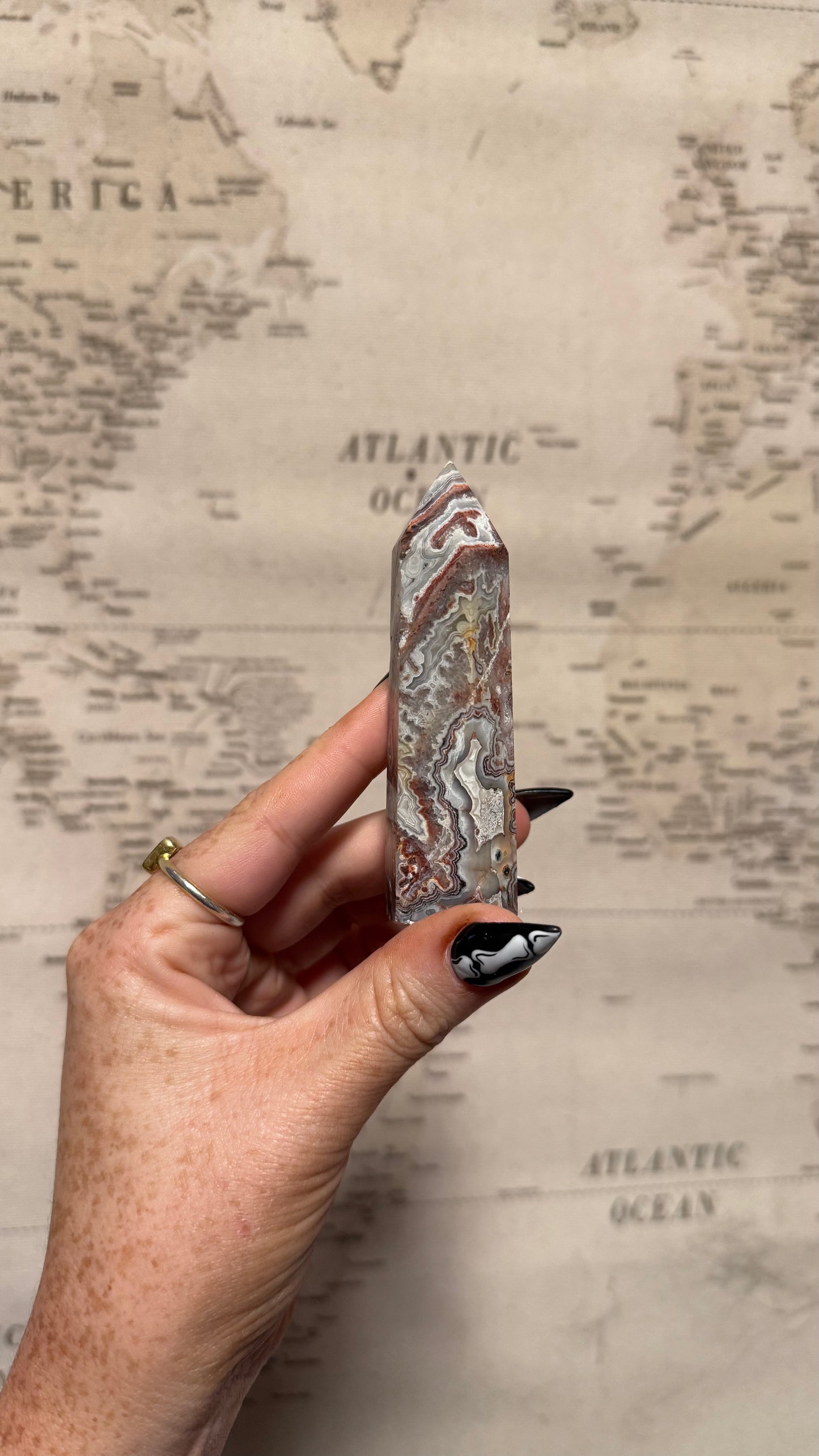 Mexican Crazy Lace Agate Tower - Personal Collection Destash