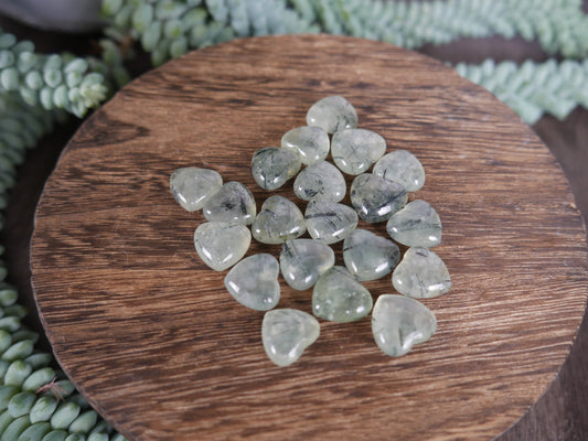 Prehnite with Epidote Mini Heart