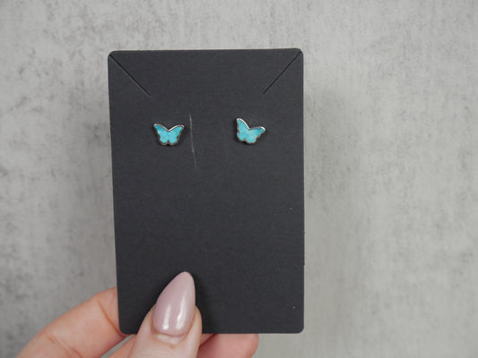 Turquoise Butterfly Studs