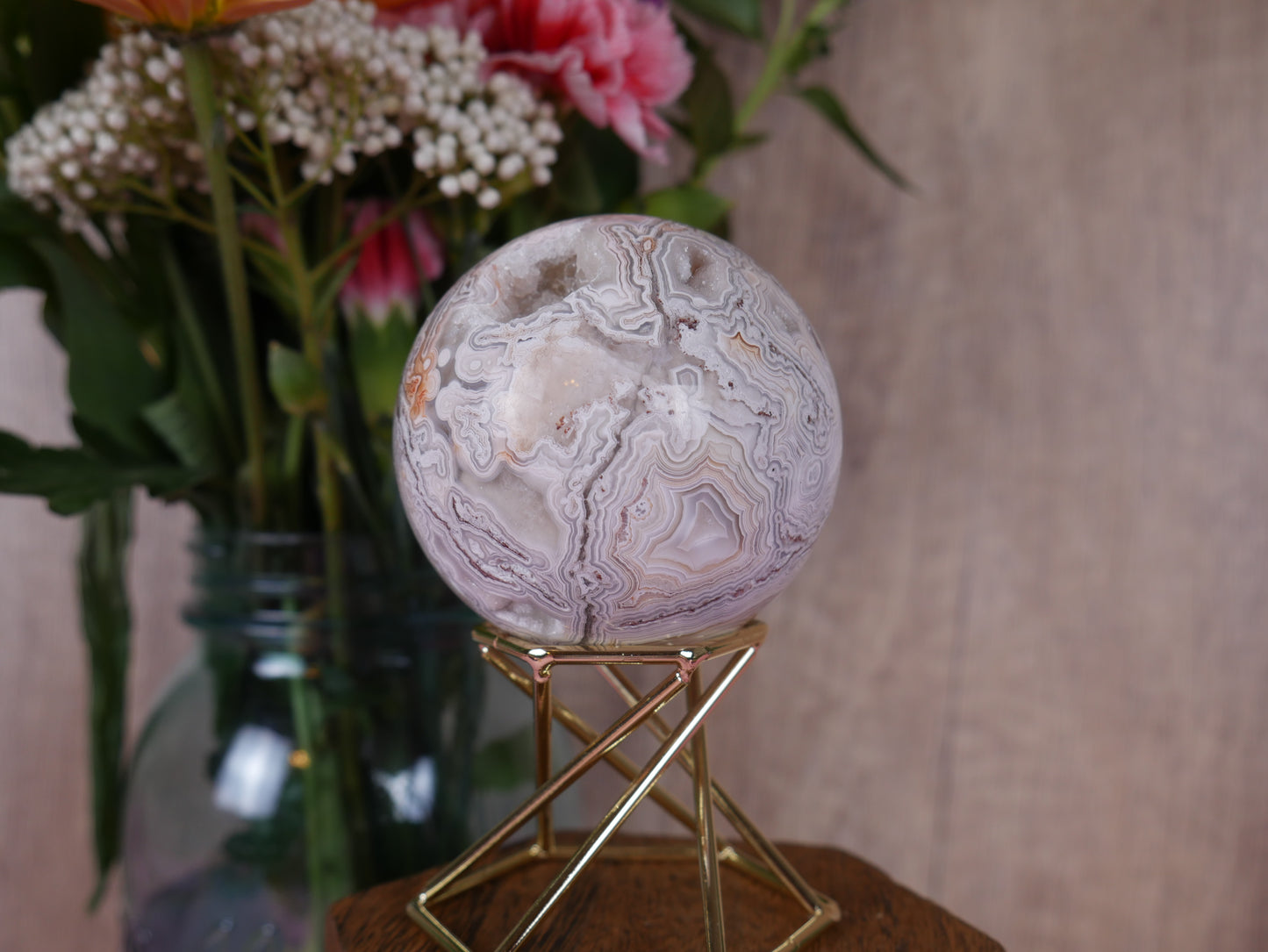 Crazy Lace Agate Sphere #6