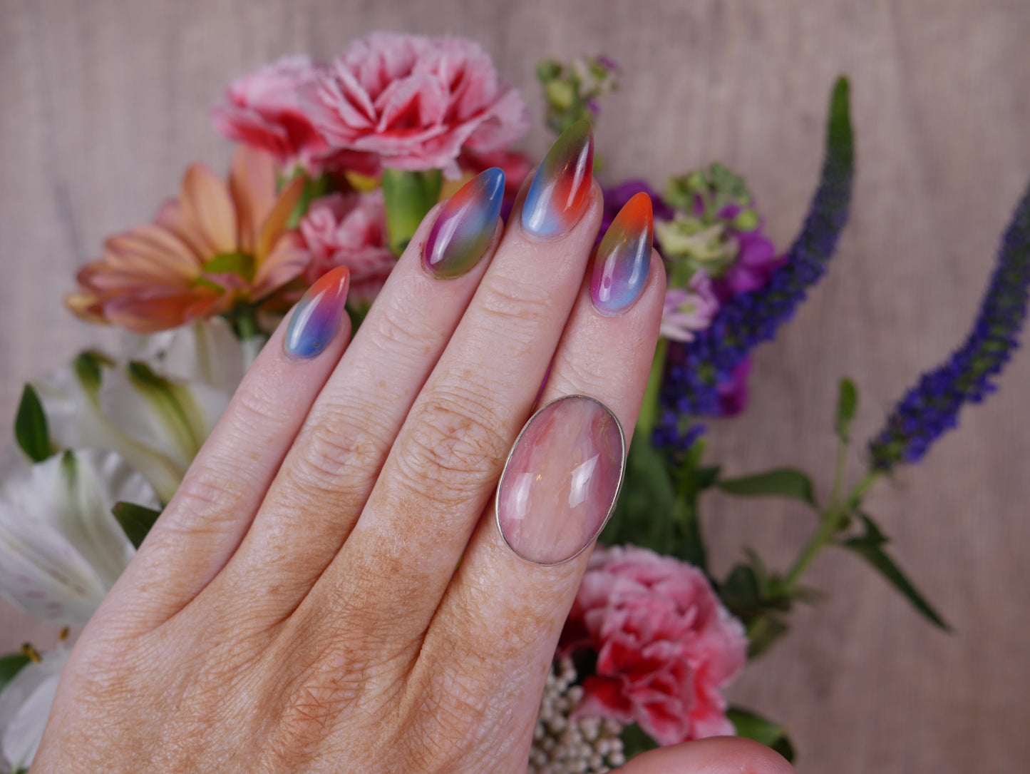 Pink Opal Ring