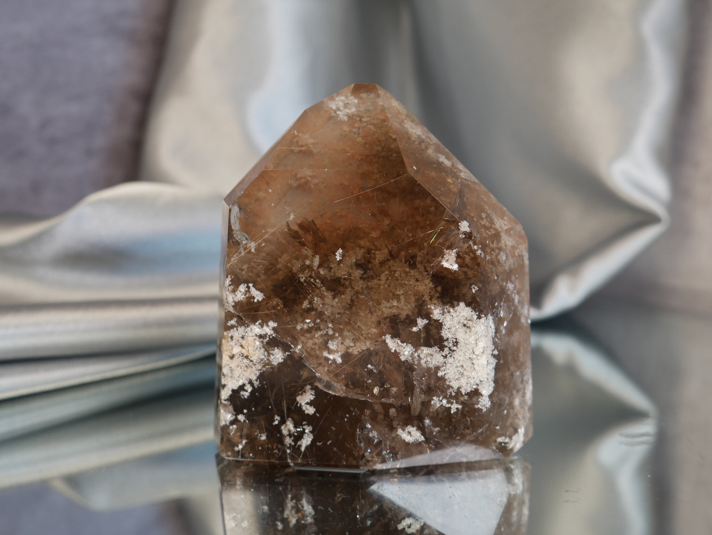 Smokey, Rutile, and Garden Quartz Tower