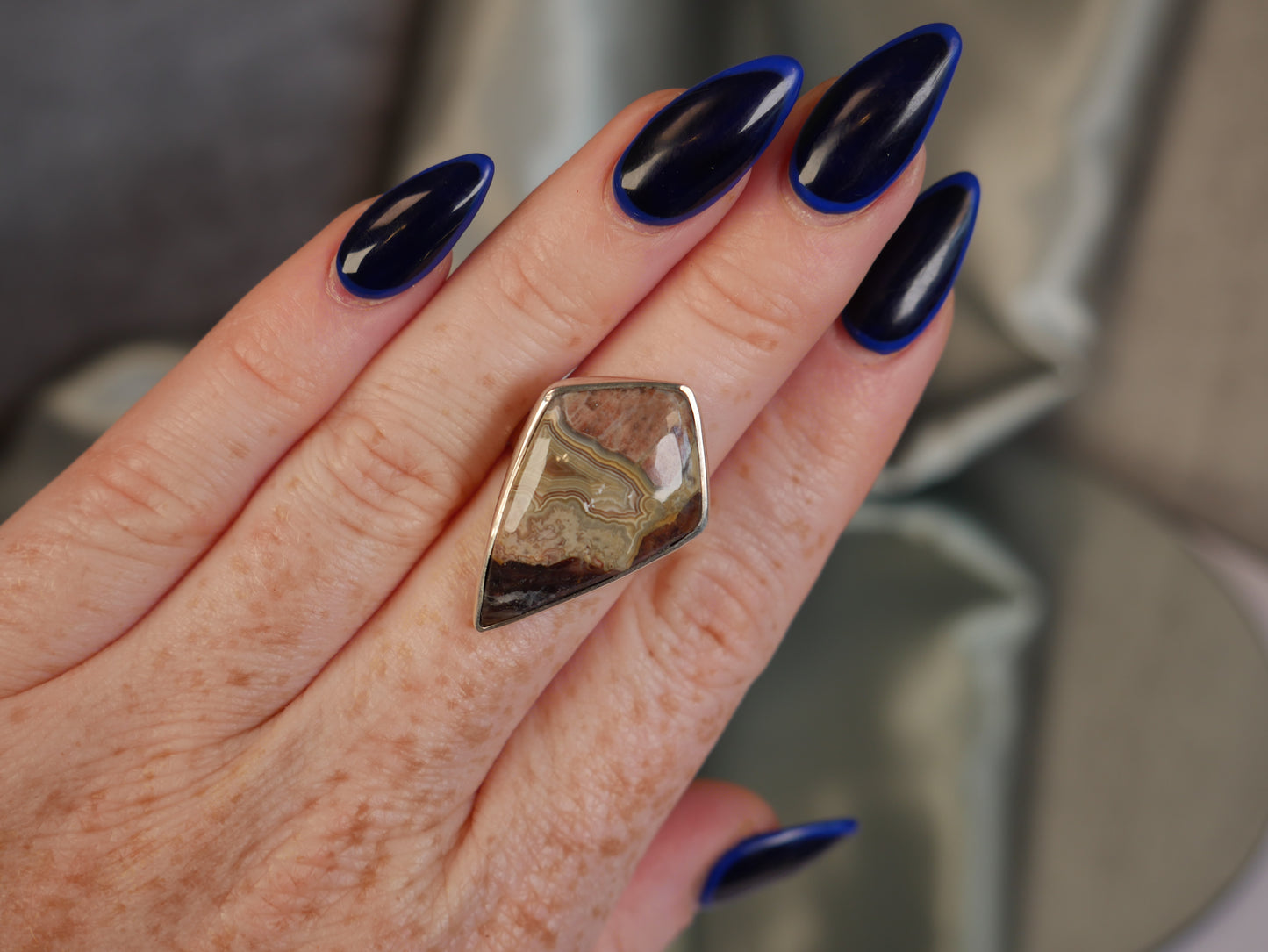 Crazy Lace Agate Ring