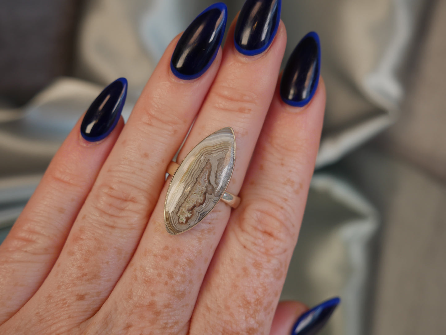Crazy Lace Agate Ring