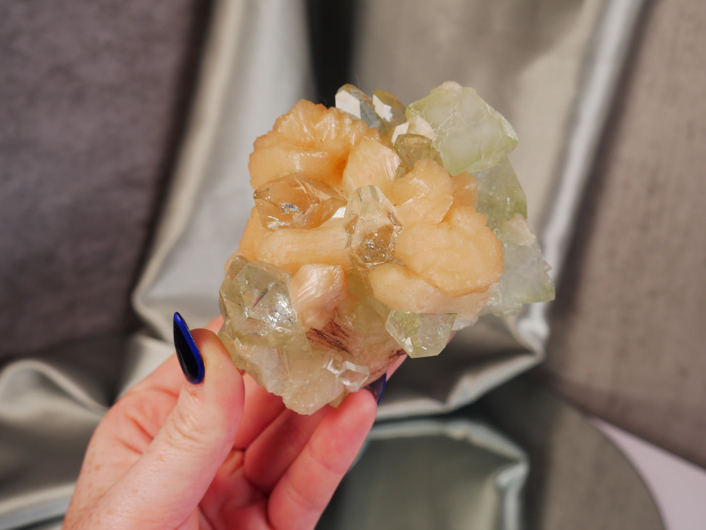 Green Apophyllite & Stilbite #9