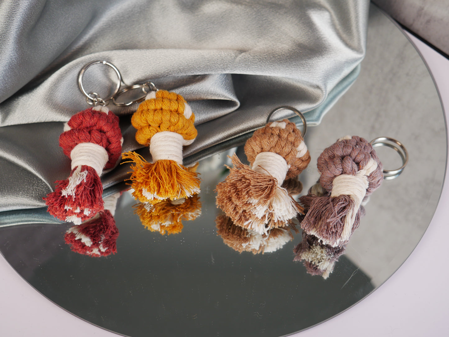 Knots of Kindness - Mushroom Keychain
