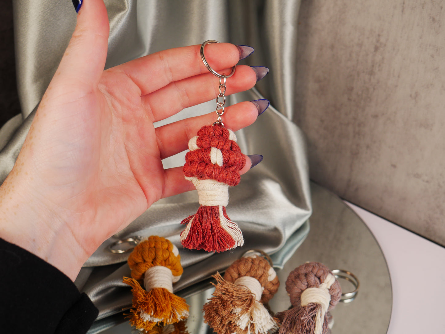 Knots of Kindness - Mushroom Keychain