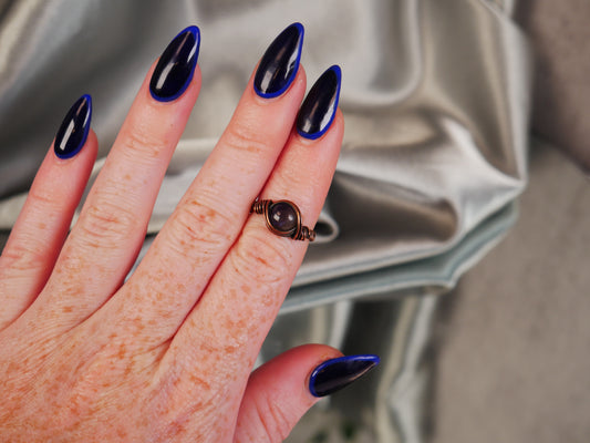 Untamed Gems - Amethyst Size 5.5 Wire Wrapped Ring