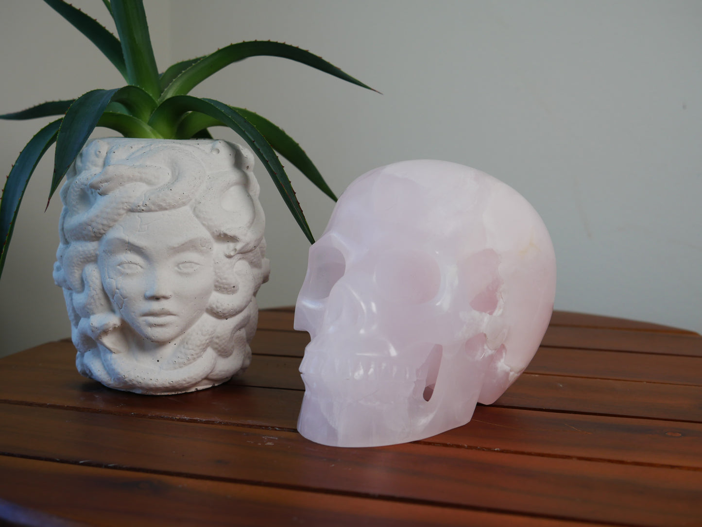 Pink Mangano Calcite Skull