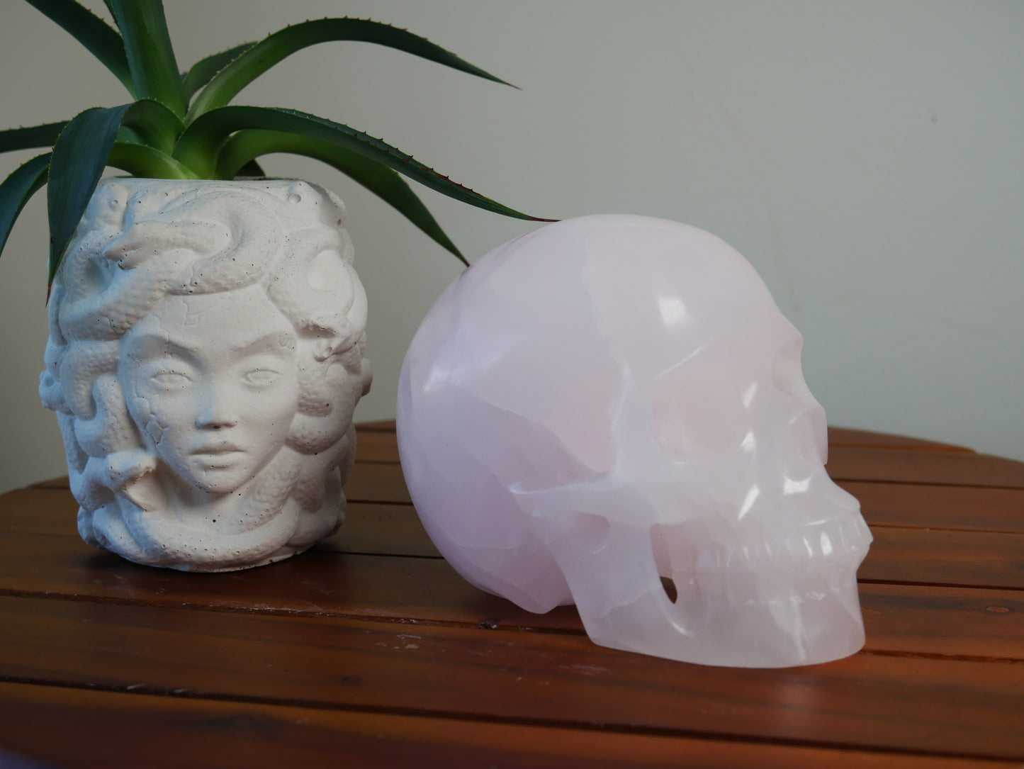 Pink Mangano Calcite Skull