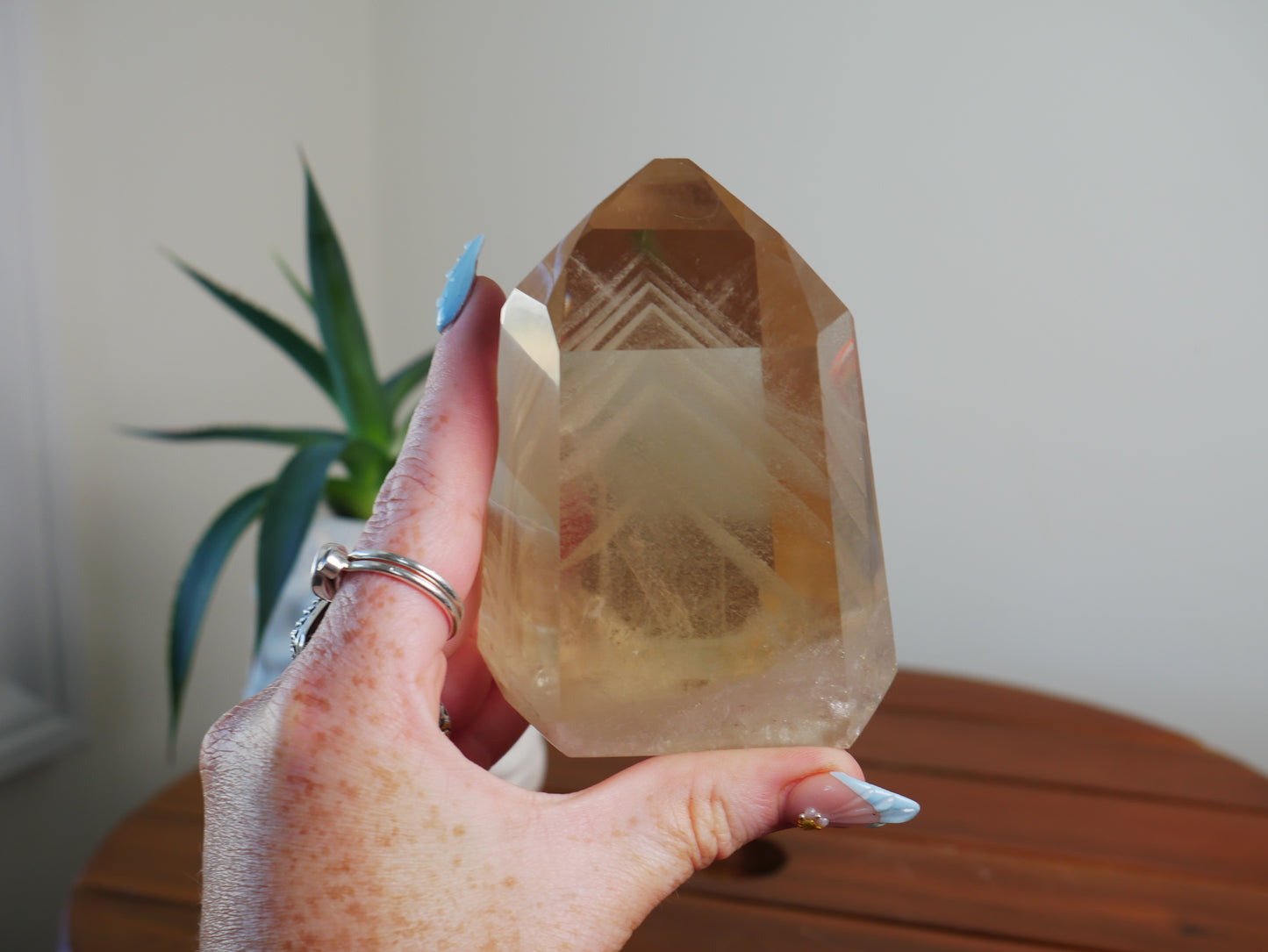 Brazilian Champagne Citrine Tower w/ Phantoms