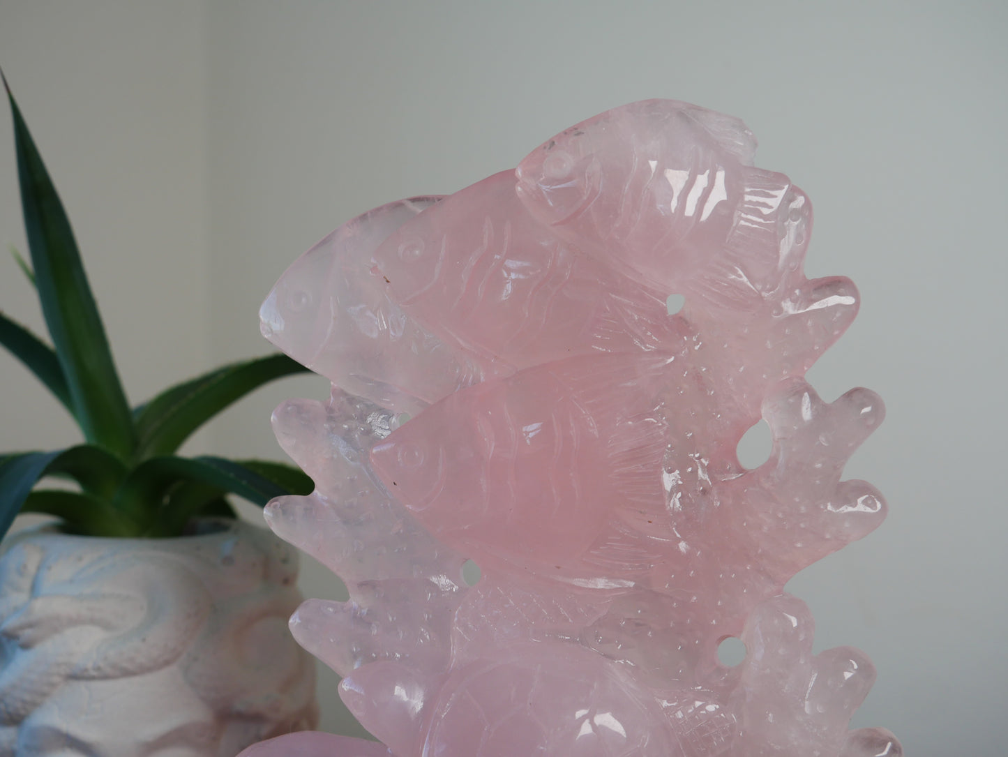 Rose Quartz Sea Creature Carving