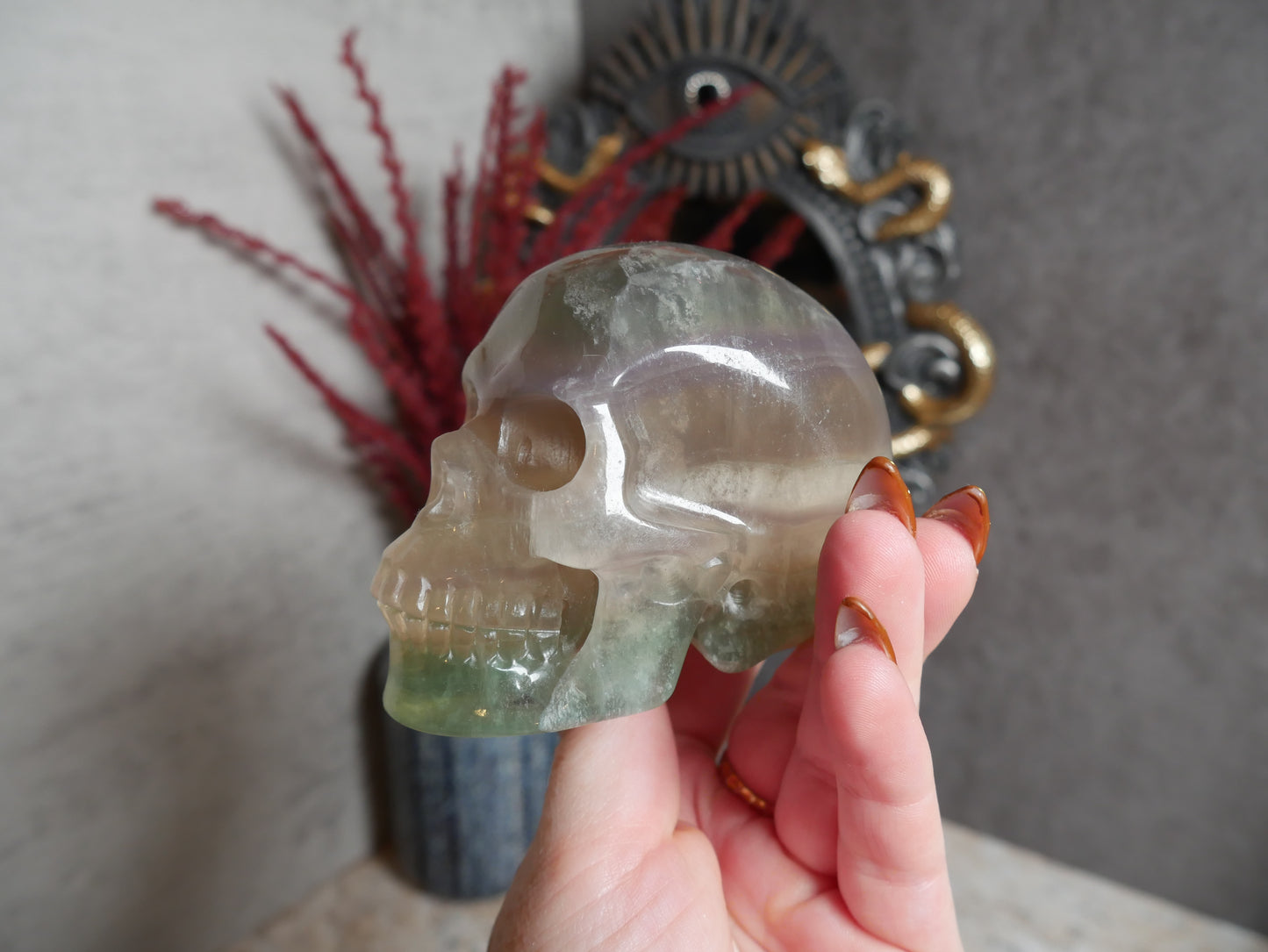 Fluorite Skull