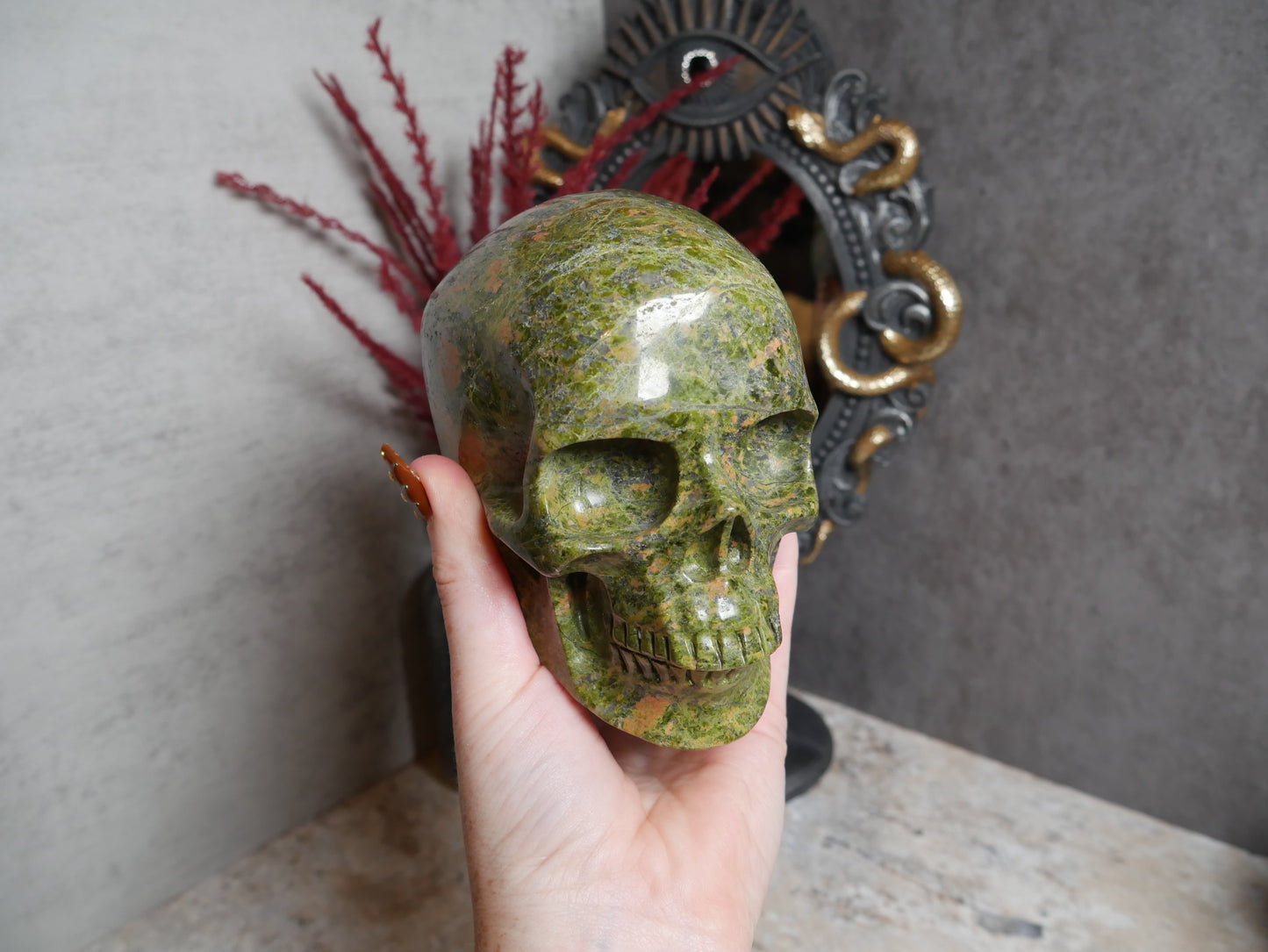 Unakite Skull