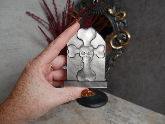 Silver Sheen Obsidian Tombstone