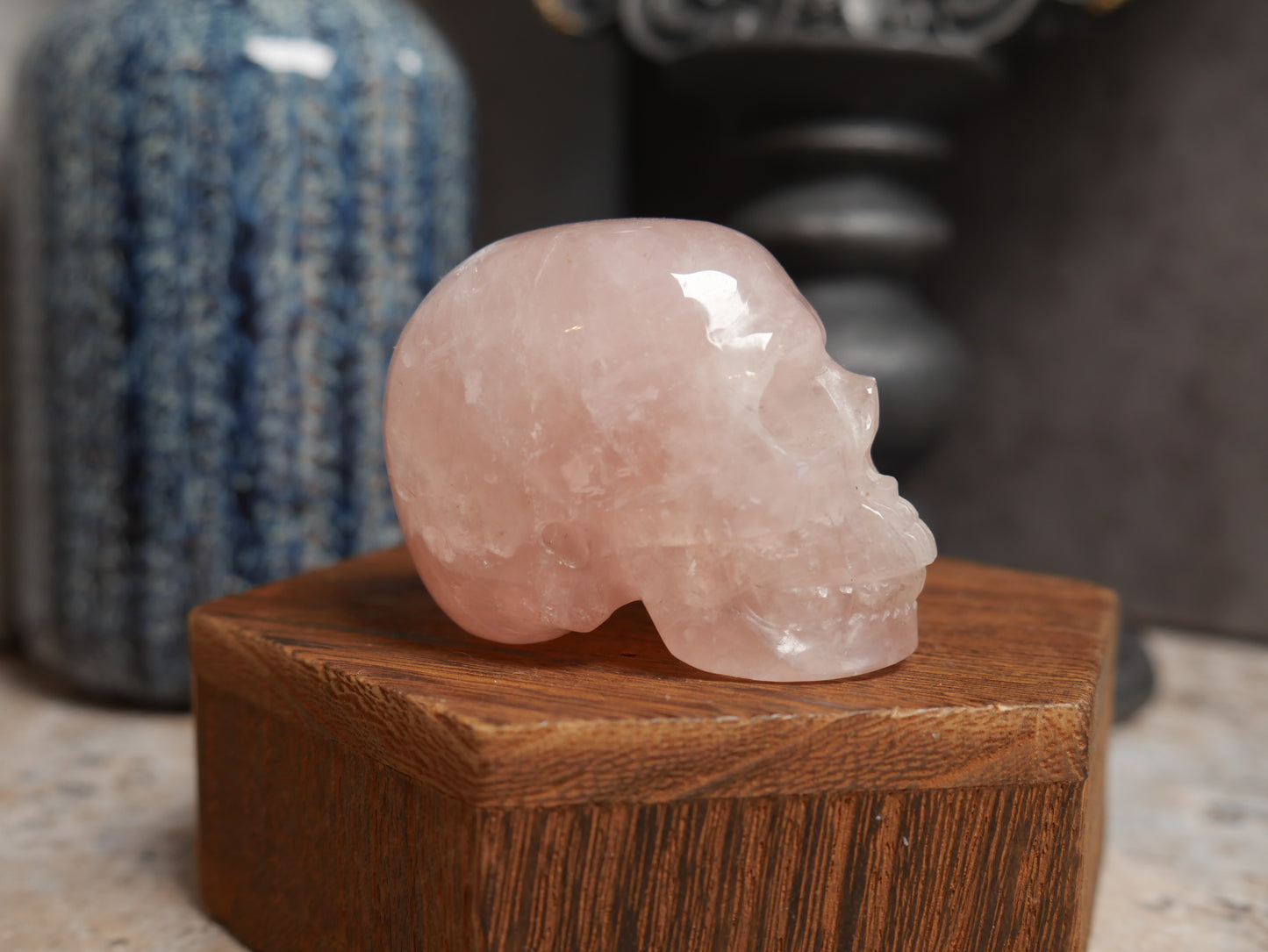 Rose Quartz Skull