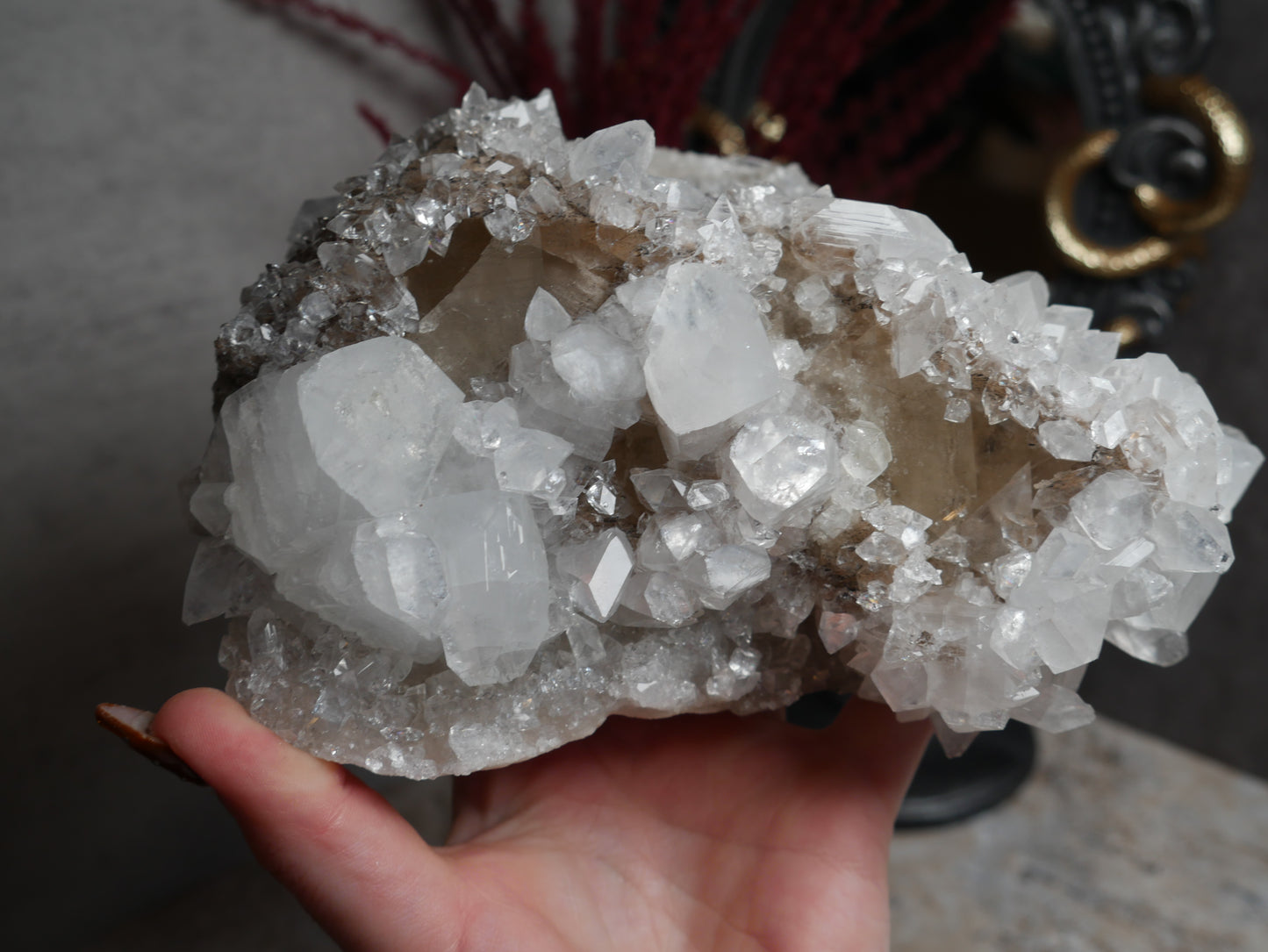Apophyllite Coated Calcite #11