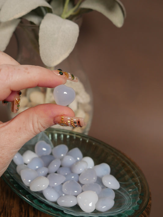 Blue Chalcedony Mini Heart