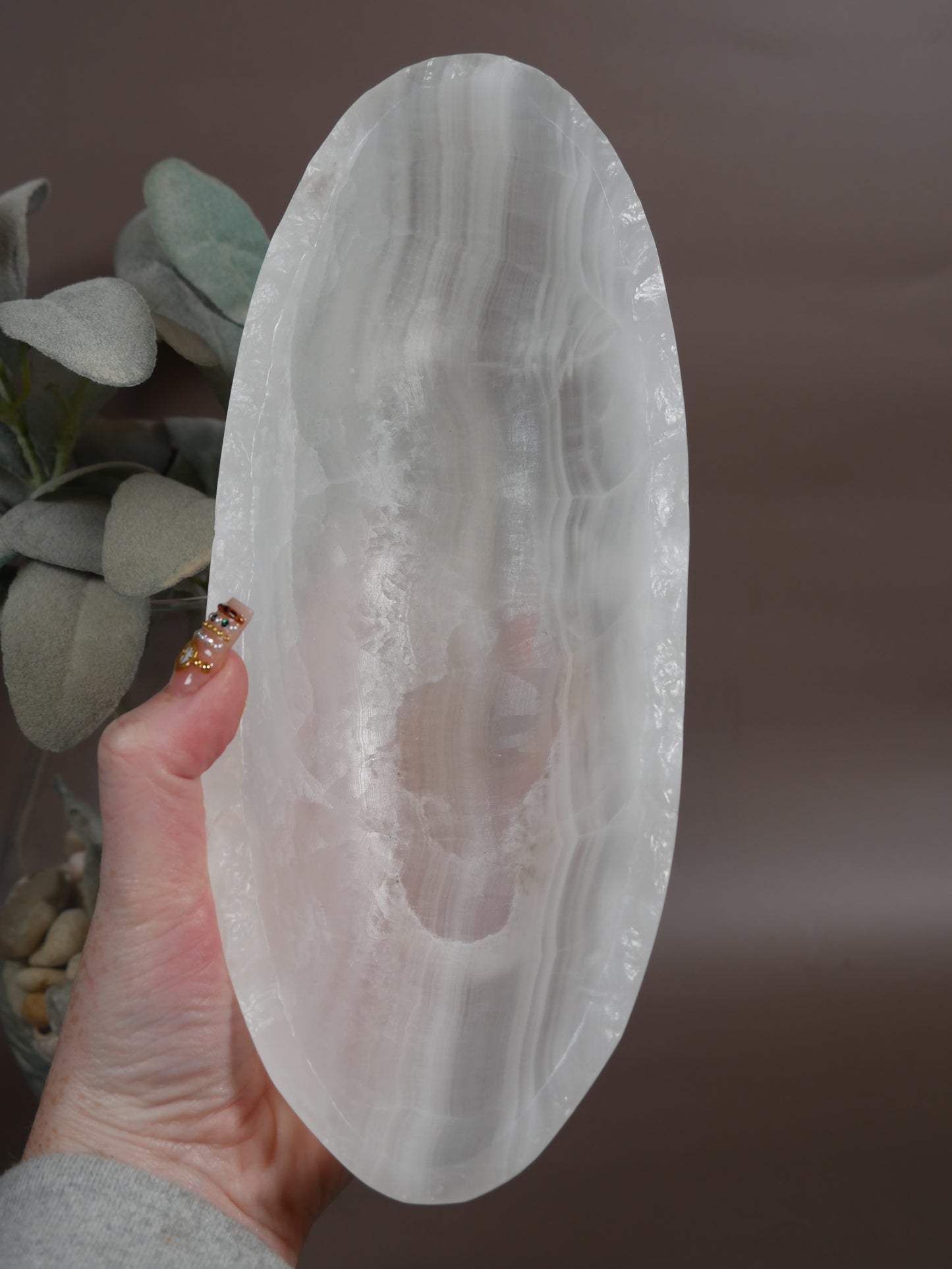 White Onyx Dish - Long