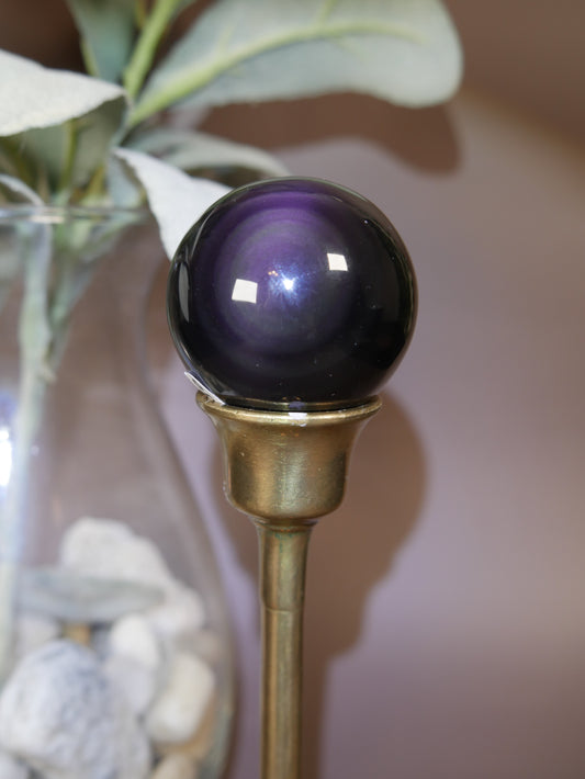 Rainbow Obsidian Sphere #22