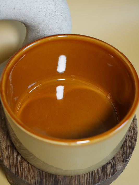 Choose Your Own Candle Scent - Olive Green Ceramic Vessel