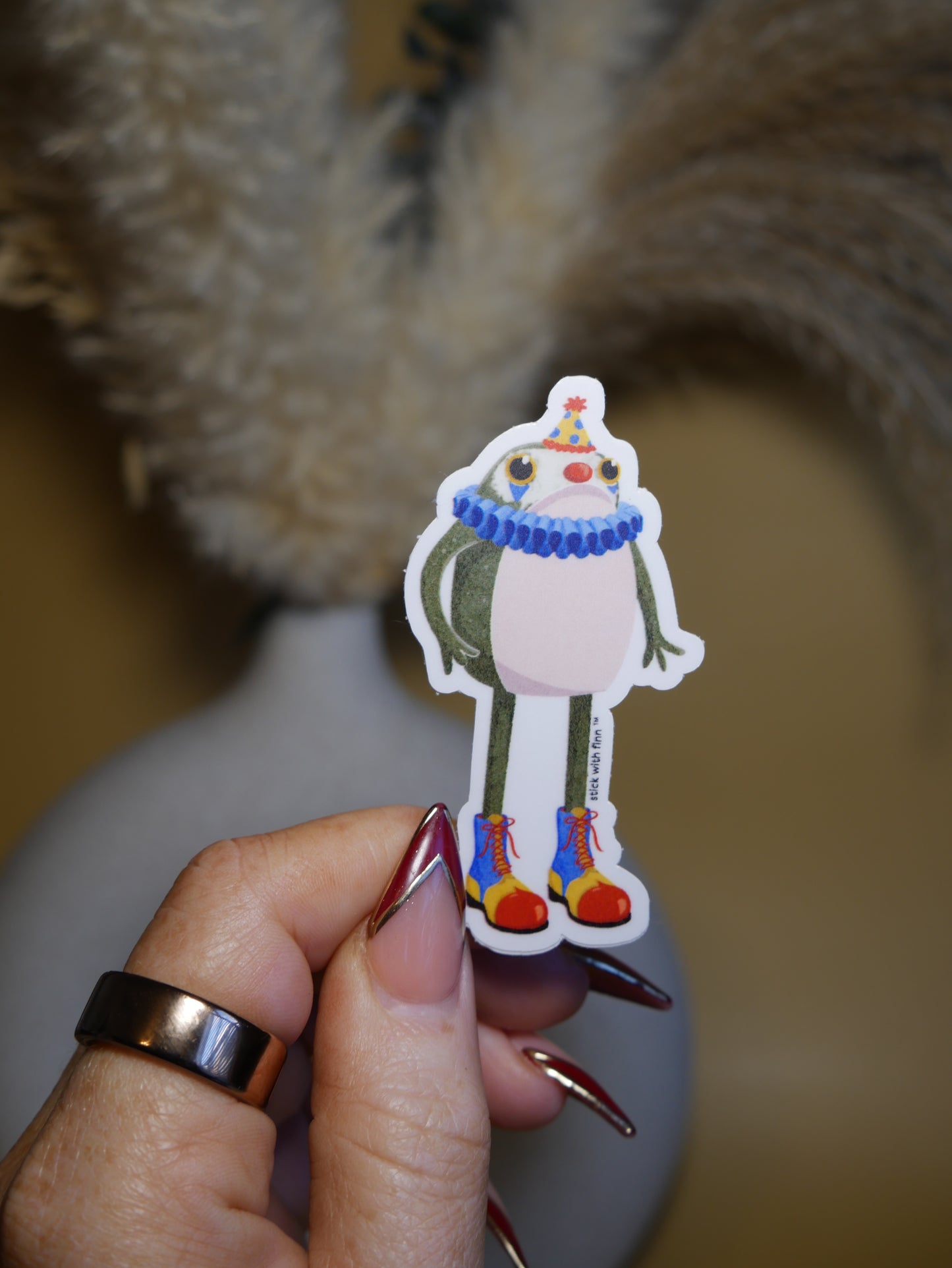 Clown Frog Sticker