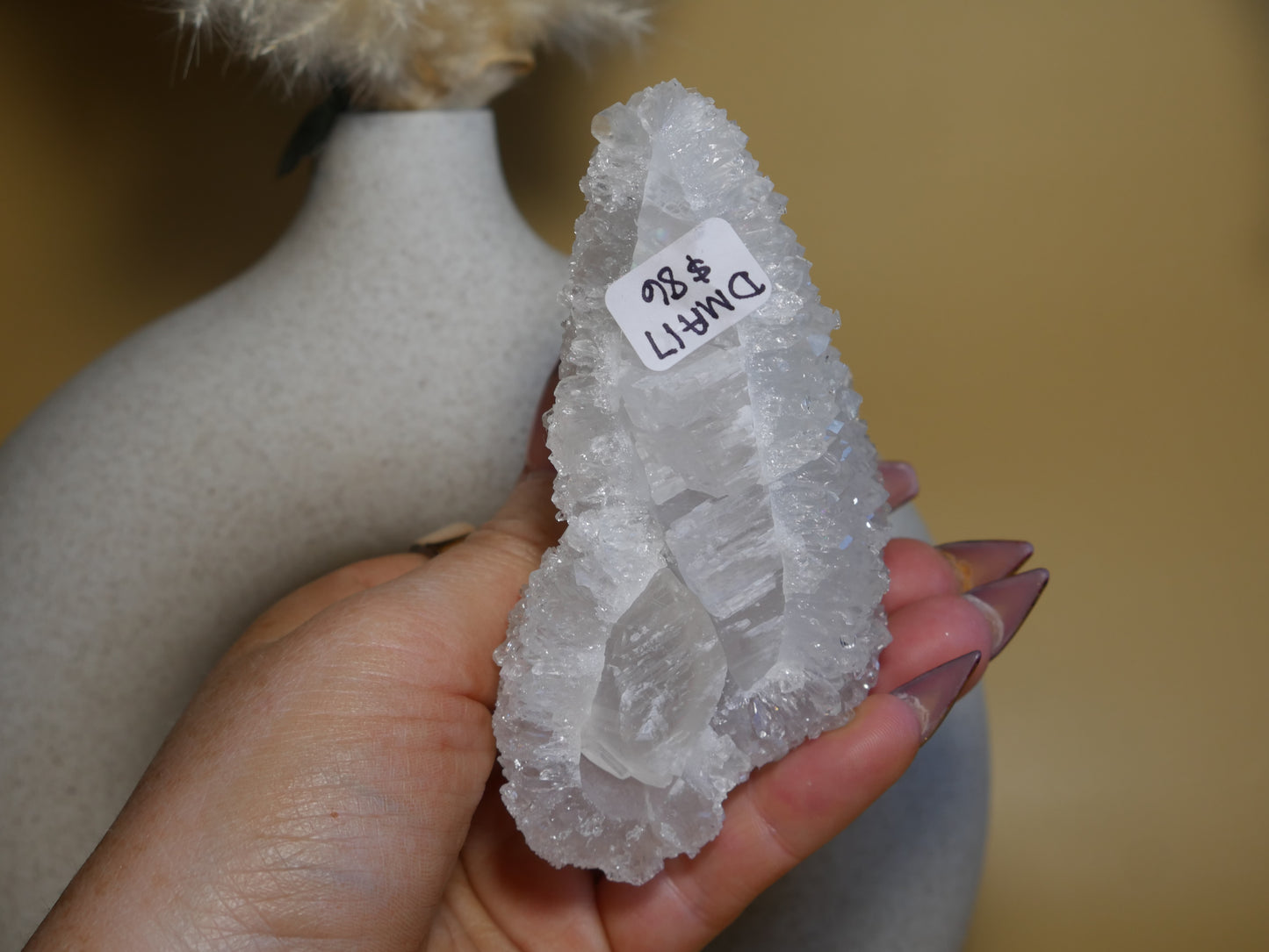 Diamond Apophyllite on Calcite #17