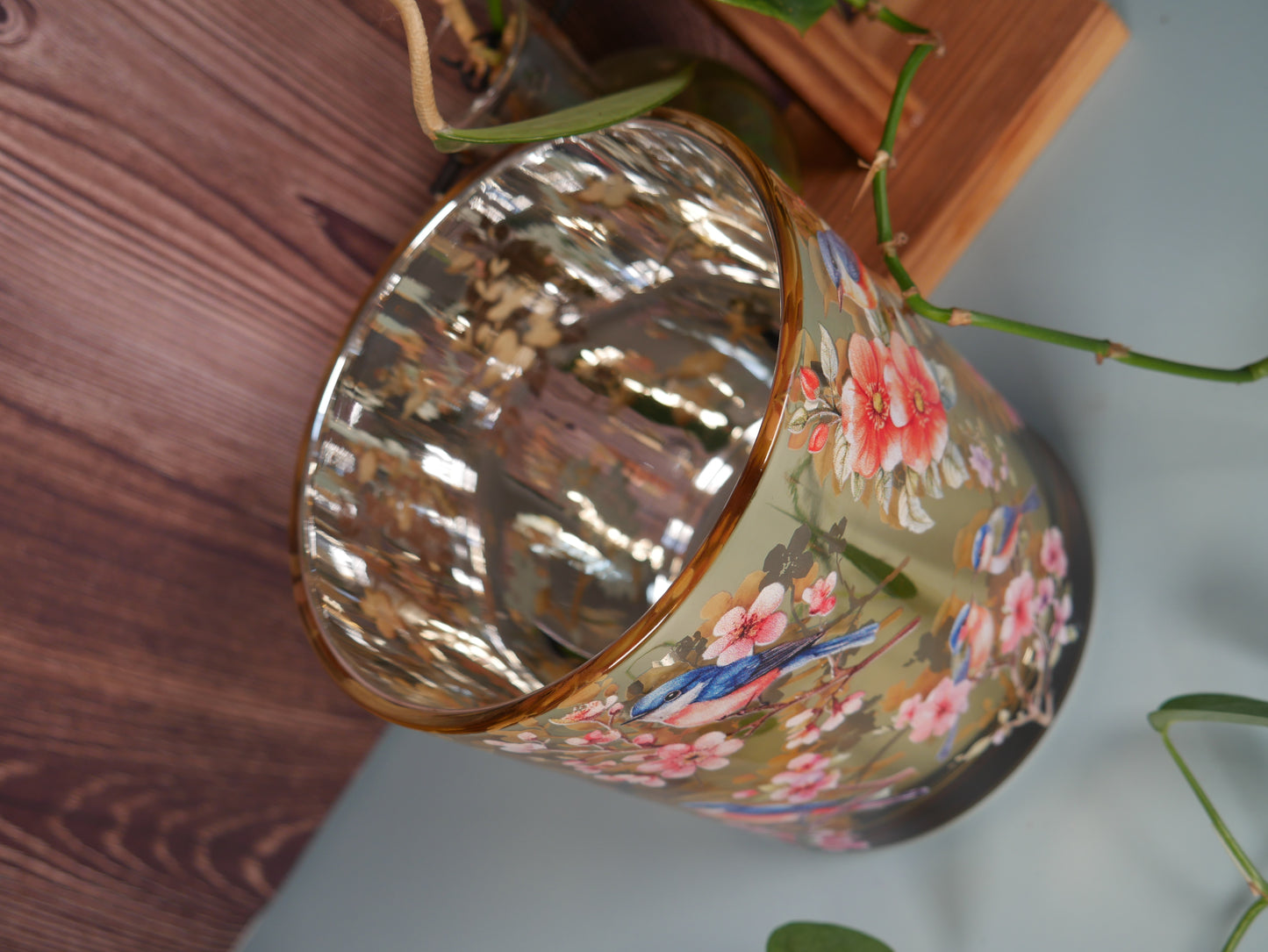 Choose Your Own Candle Scent - Blue Bird Cherry Blossom Vessel