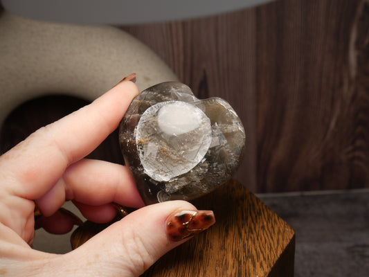 Black Moonstone Heart
