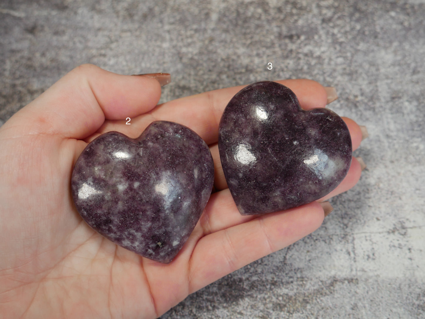 Lepidolite Heart