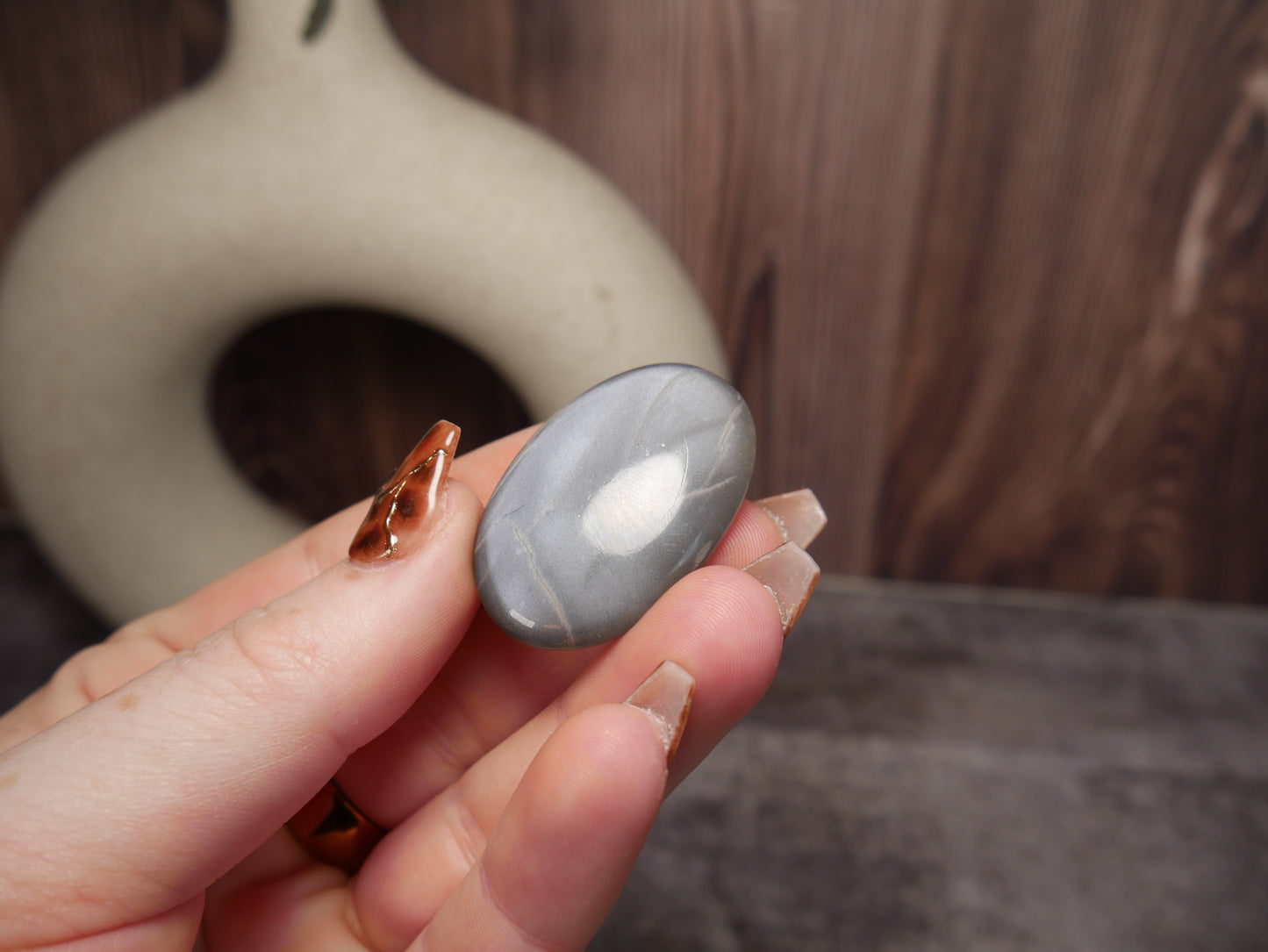 Black Moonstone Pocket Stone #6