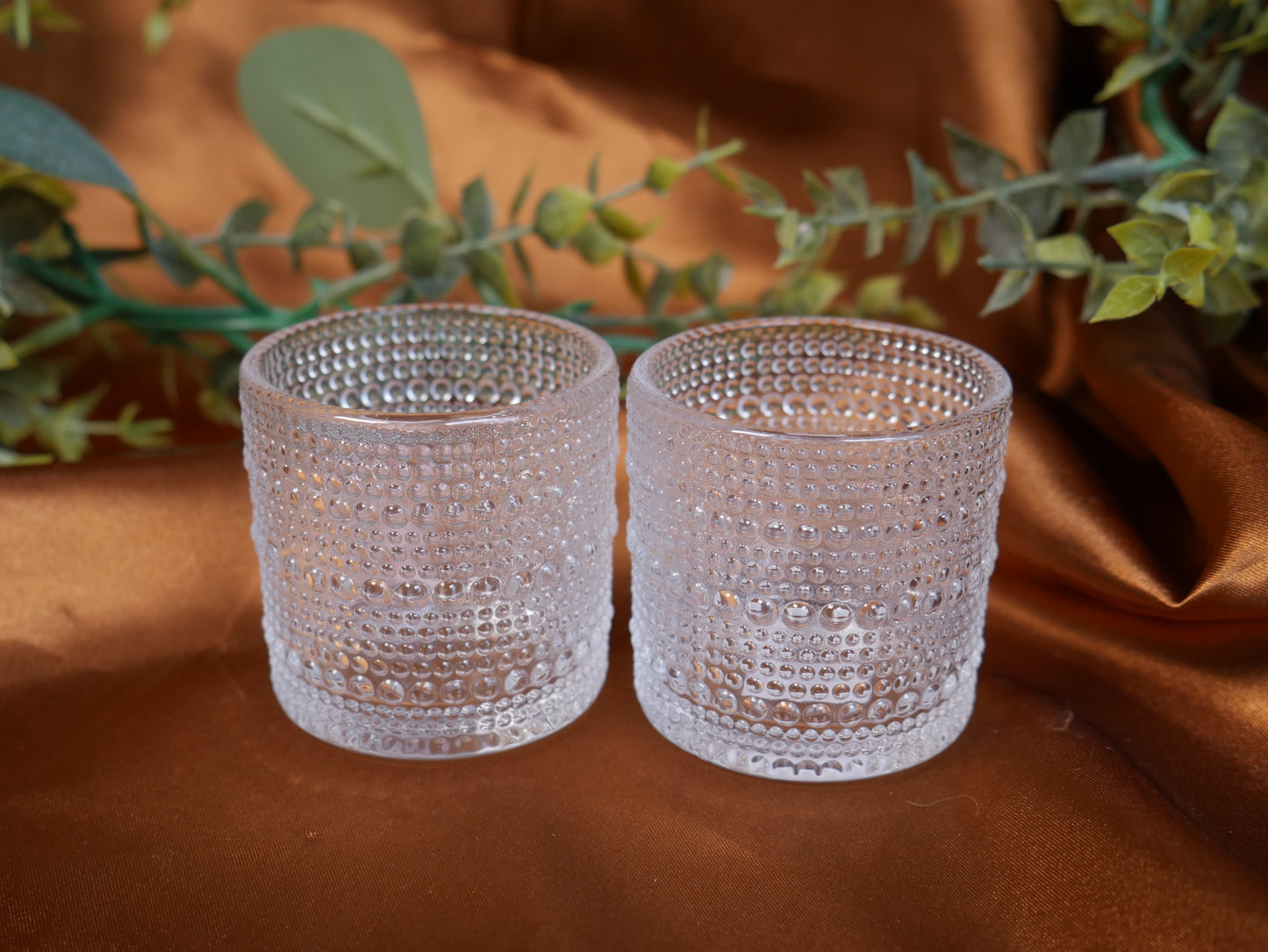 Clear Dot Votive Set - Choose Your Own Candle Scent
