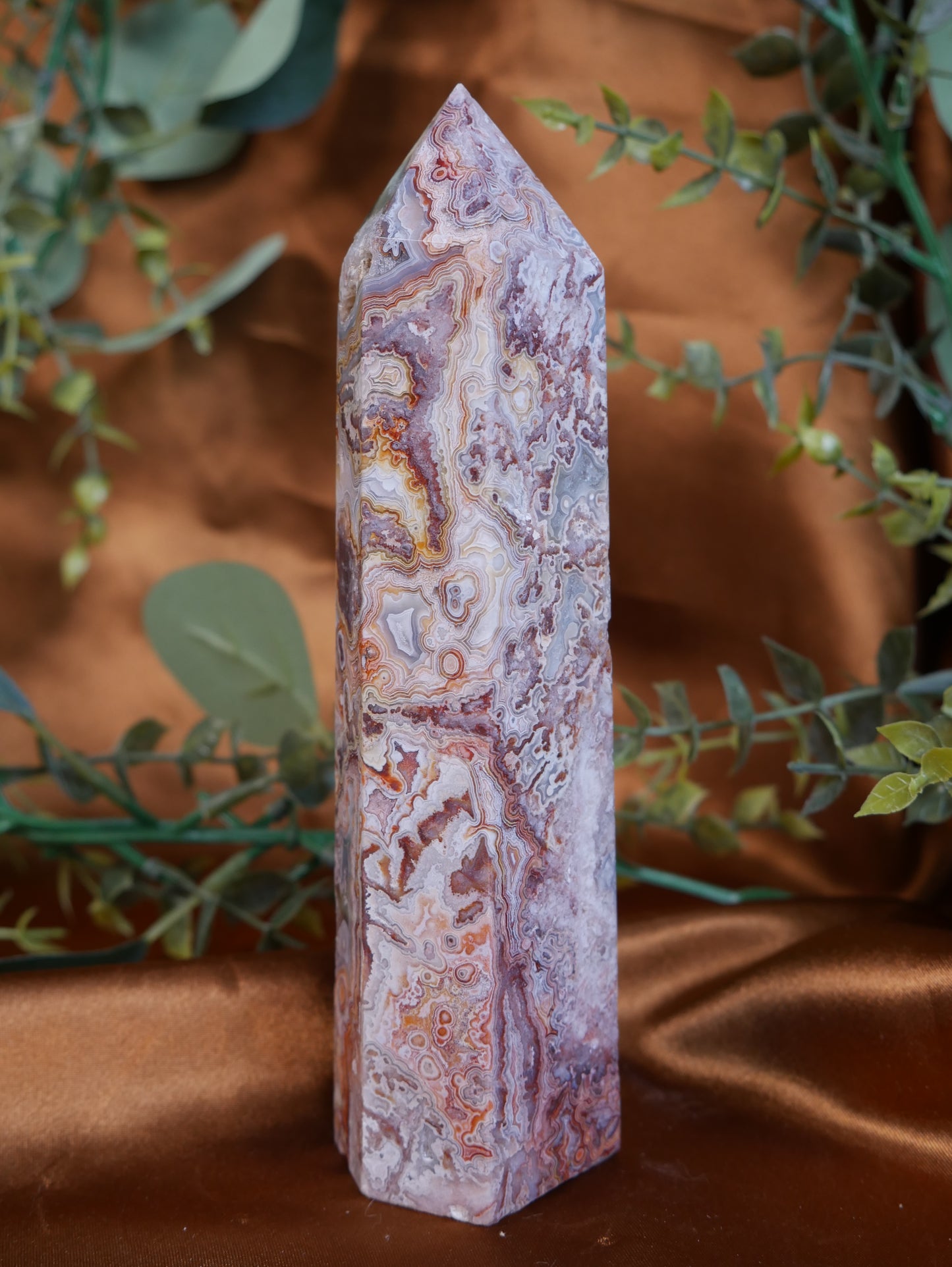Crazy Lace Agate Tower #6
