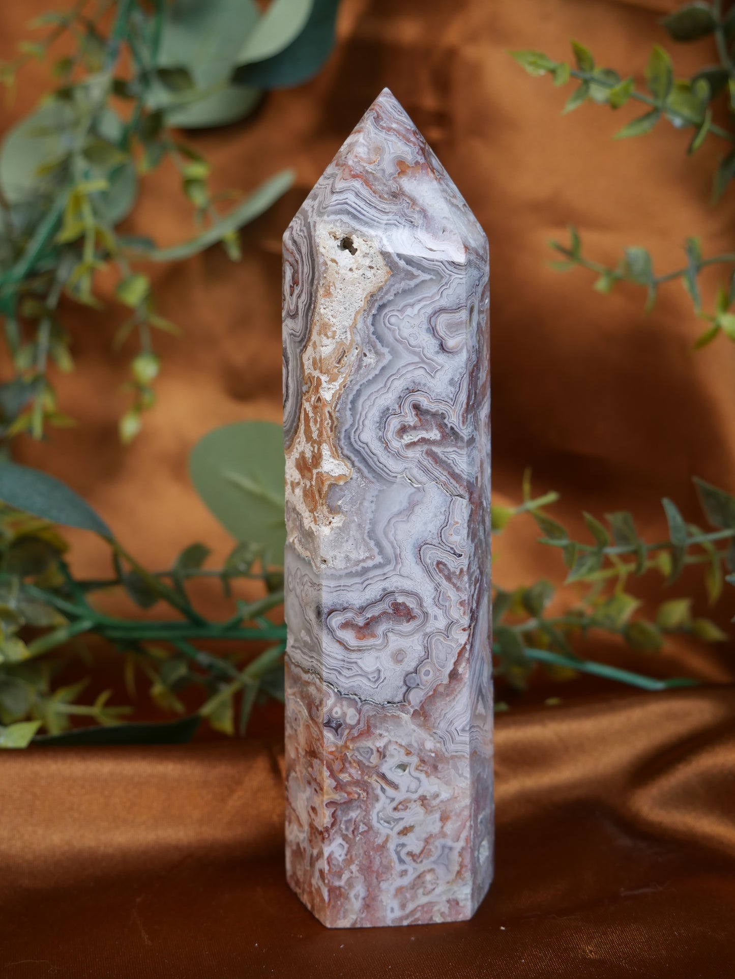 Crazy Lace Agate Tower #7