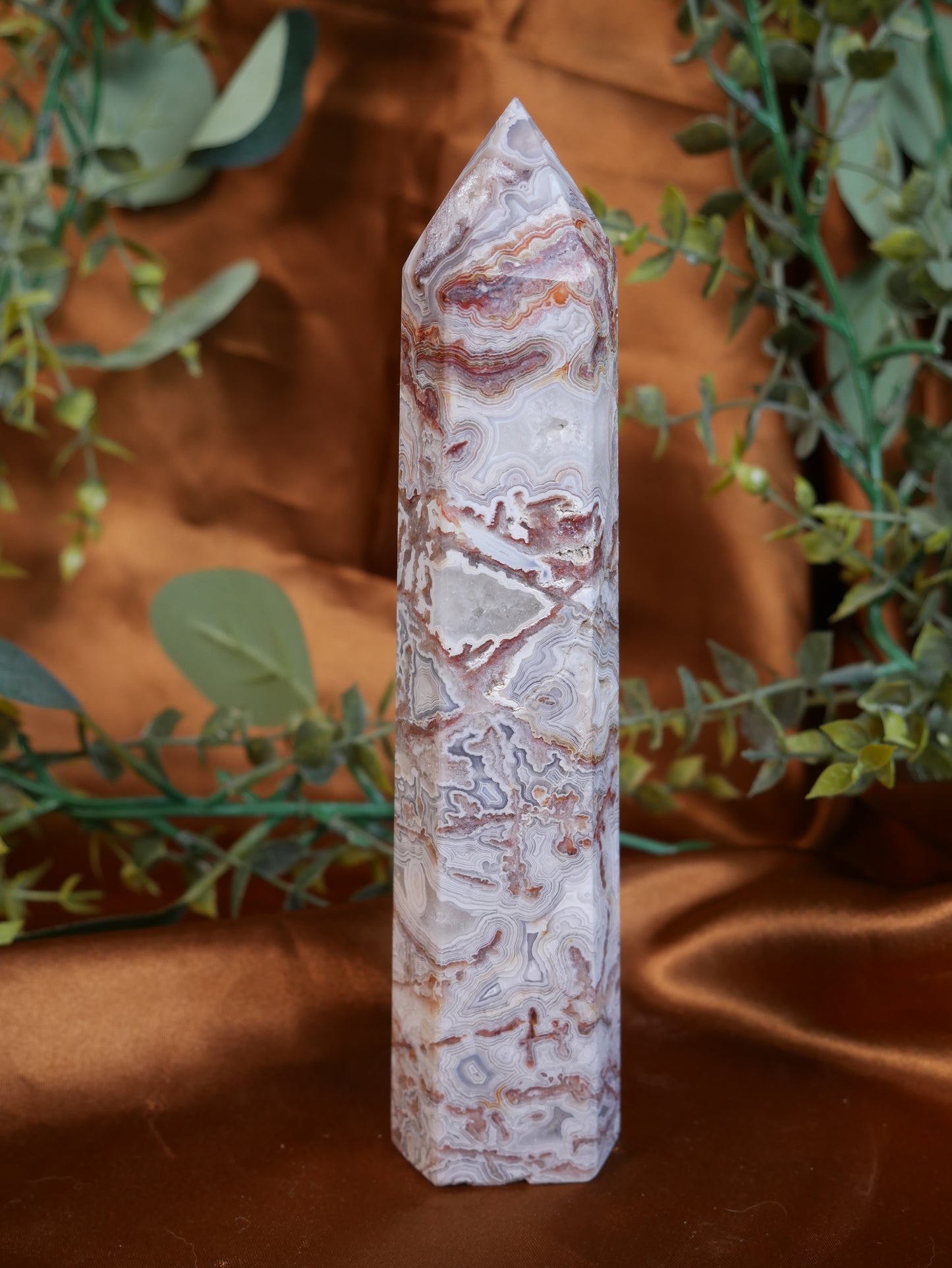 Crazy Lace Agate Tower #9