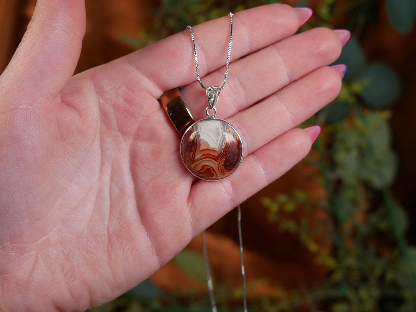 Red Crazy Lace Agate Pendant