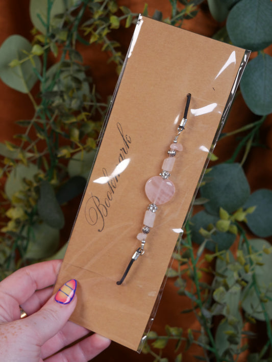 Rose Quartz Stretchy Bookmark - Crystal Compass Co.