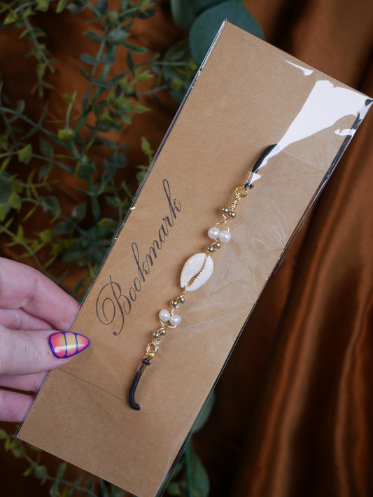 Cowrie Shell Stretchy Bookmark - Crystal Compass Co.