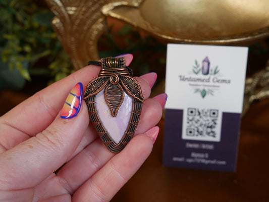 Phosphosiderite & Peridot Wire Wrapped Berry Pendant - Untamed Gems