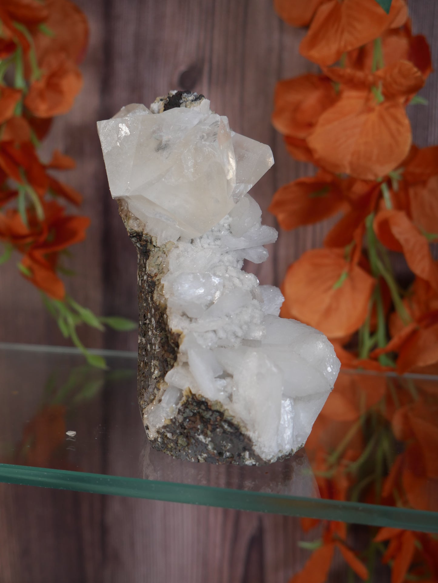 Calcite & Stilbite Cutbase #10