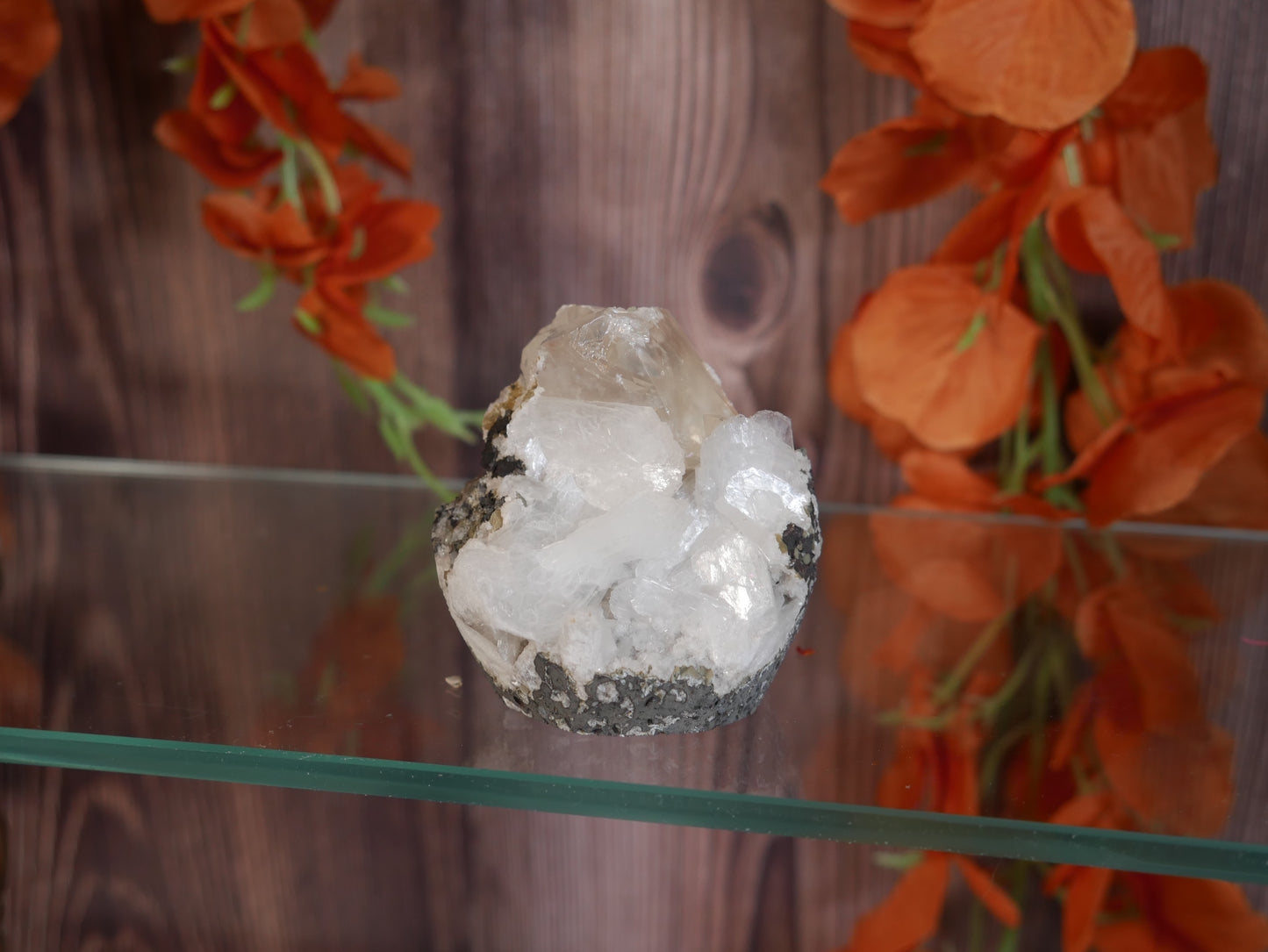 Calcite & Stilbite Cutbase #12