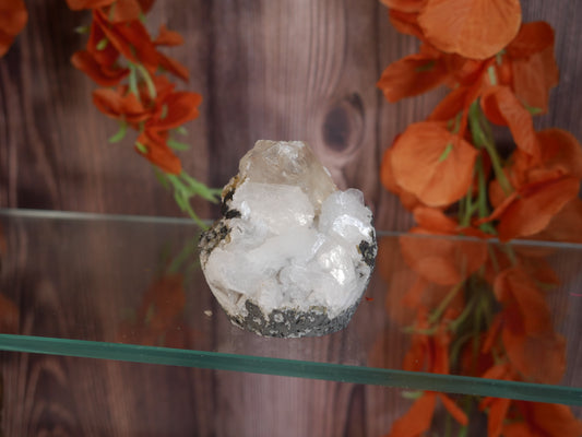 Calcite & Stilbite Cutbase #12