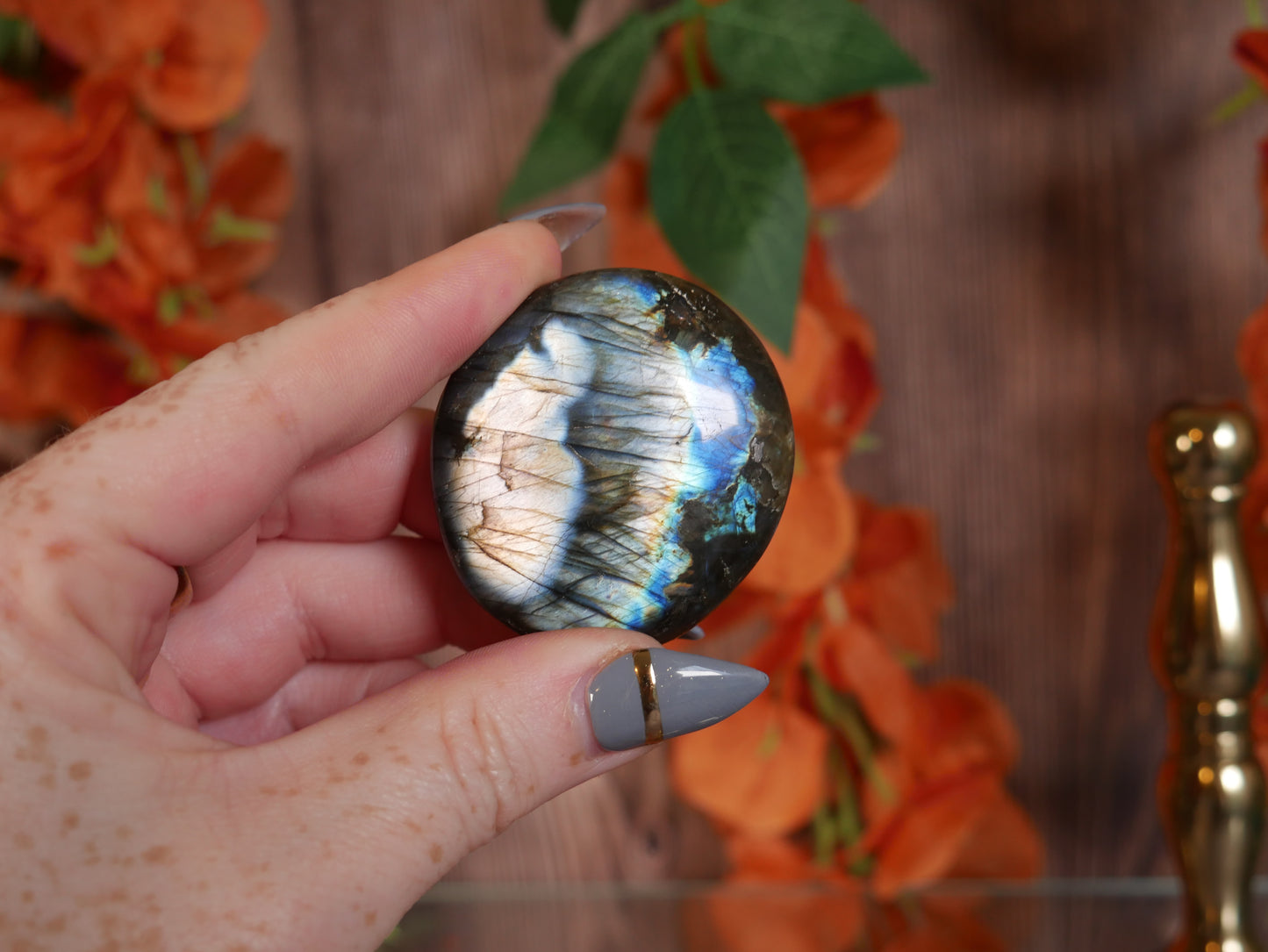 Labradorite Palm Stone #34