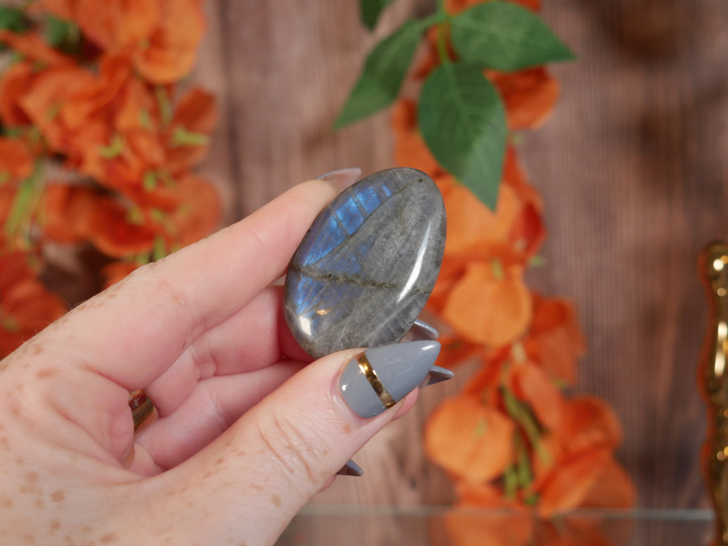 Labradorite Palm Stone #48