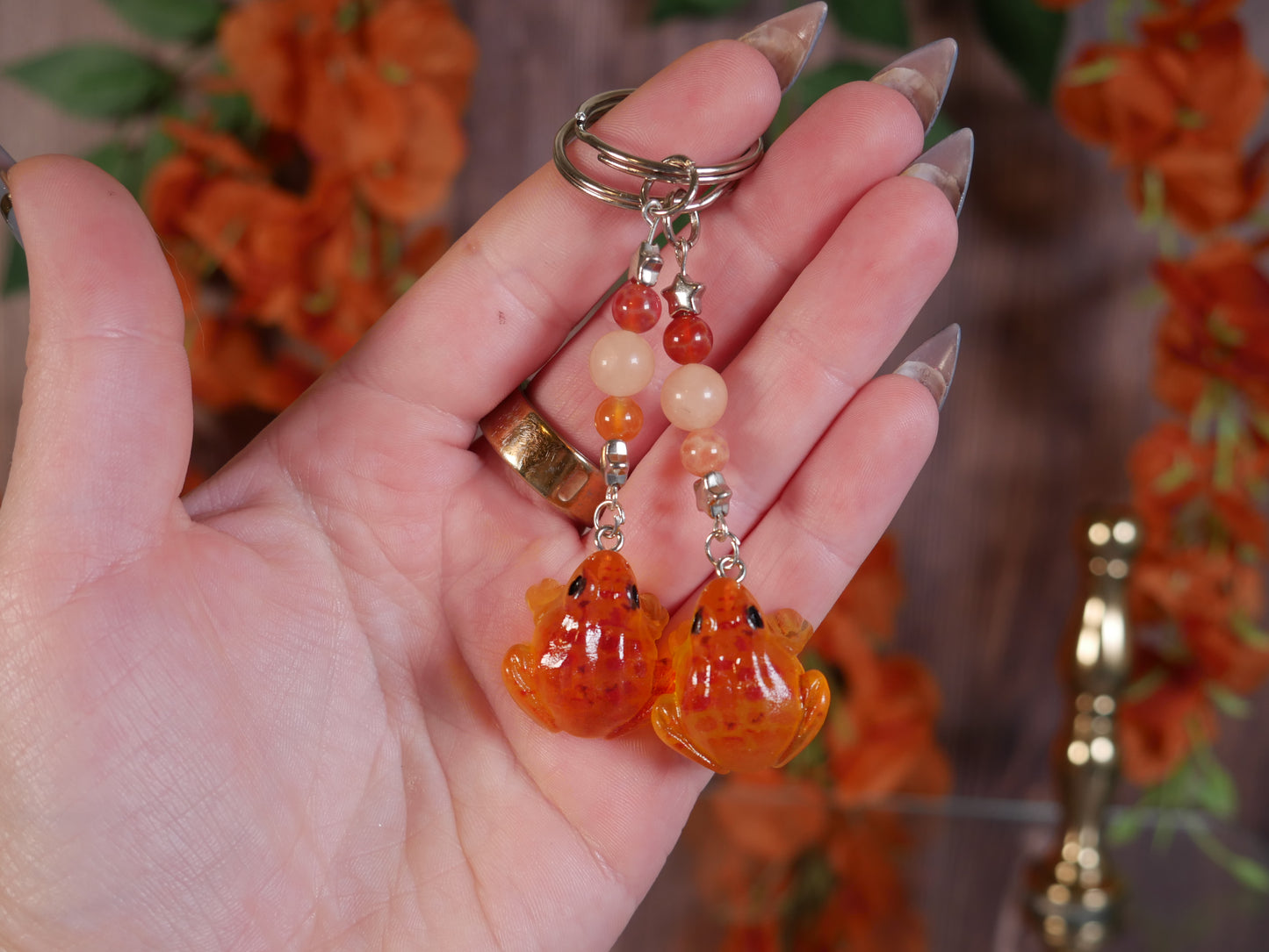 Orange Frog Keychain