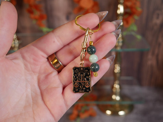 Justice Tarot Card Keychain